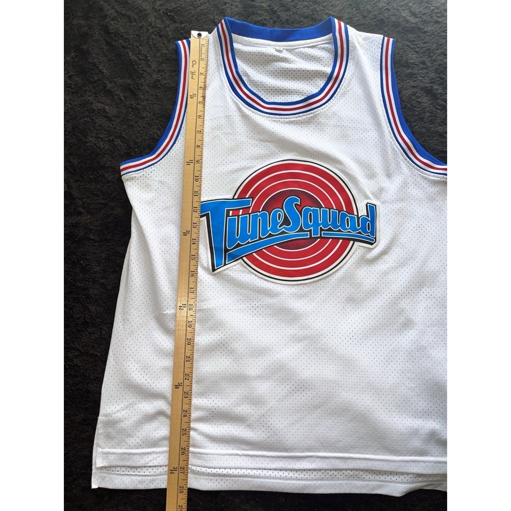 Looney Tunes White Tune Squad Bugs Bunny #1 Basketball Jersey Small Space Jam - Picture 6 of 7